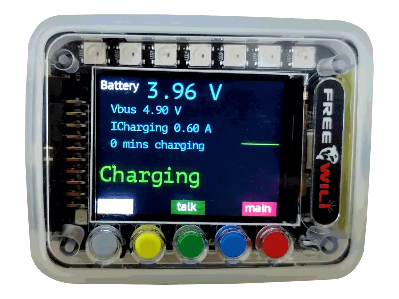 About App indicating battery charging.