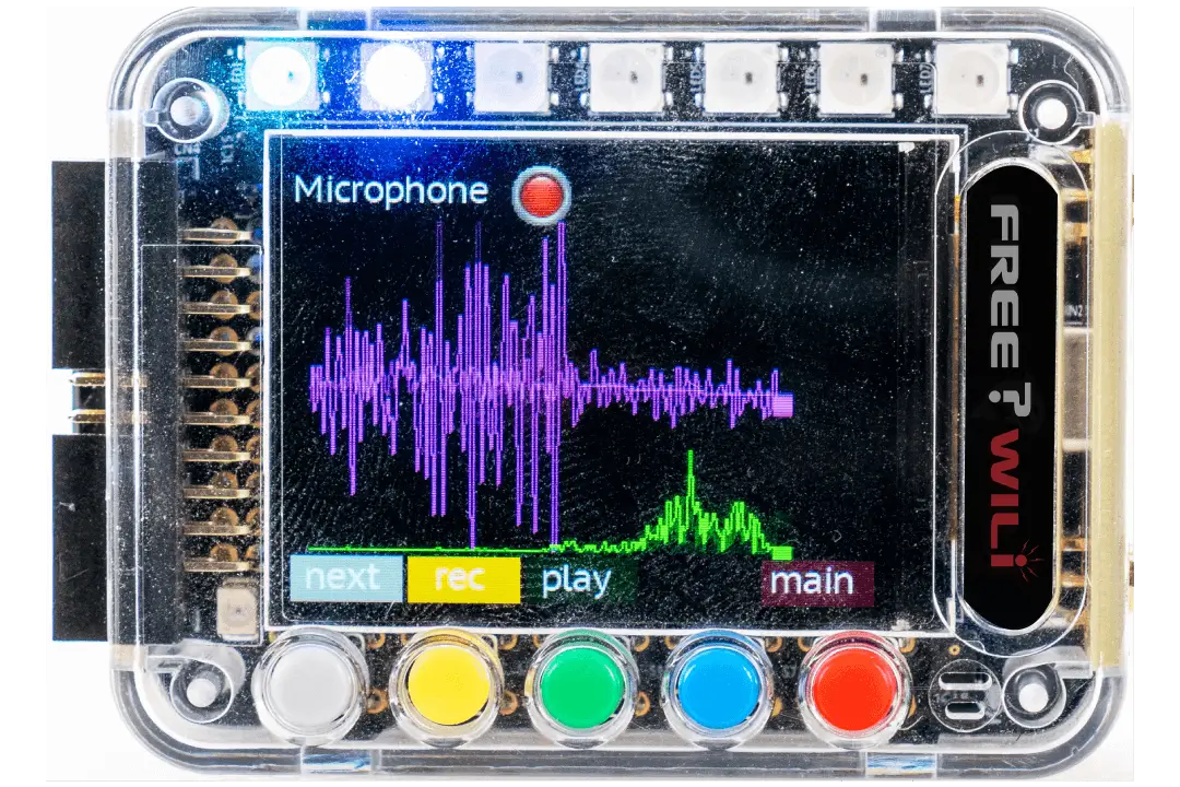 Sensors App for the microphone.