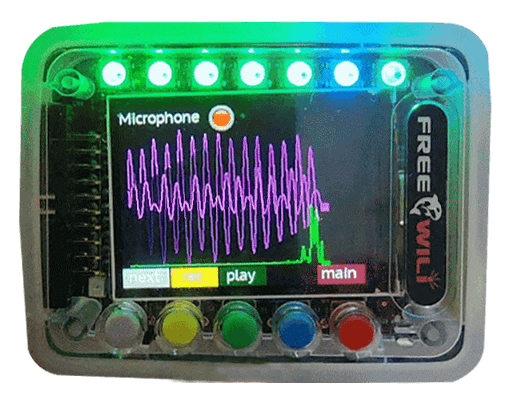 Sensors App for the microphone.