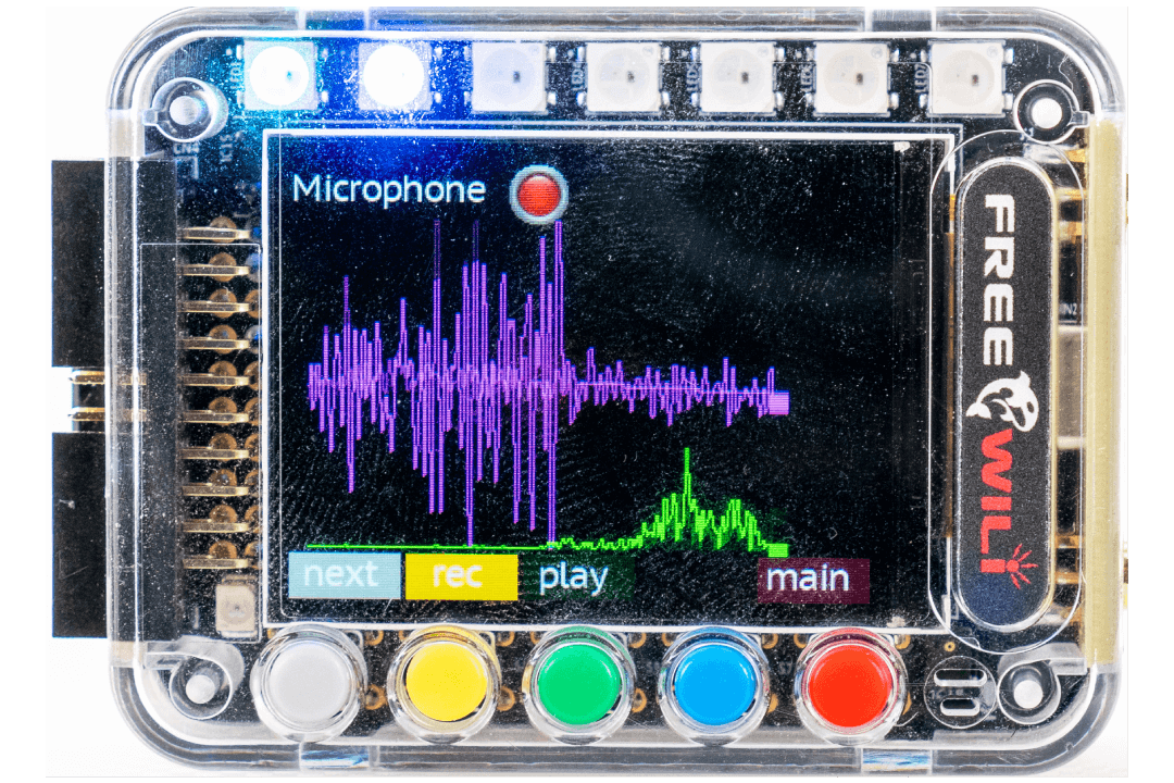 Sensors App for the microphone.