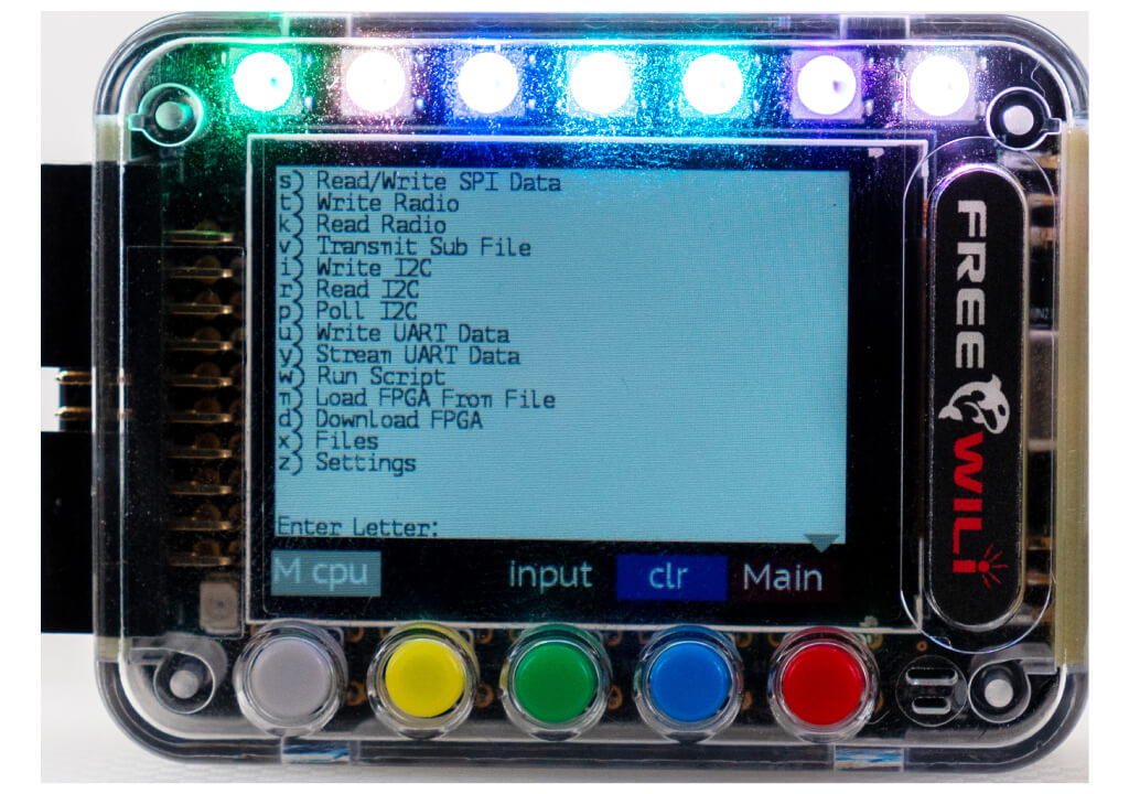 The Terminal app allows you to use the serial terminal on the device