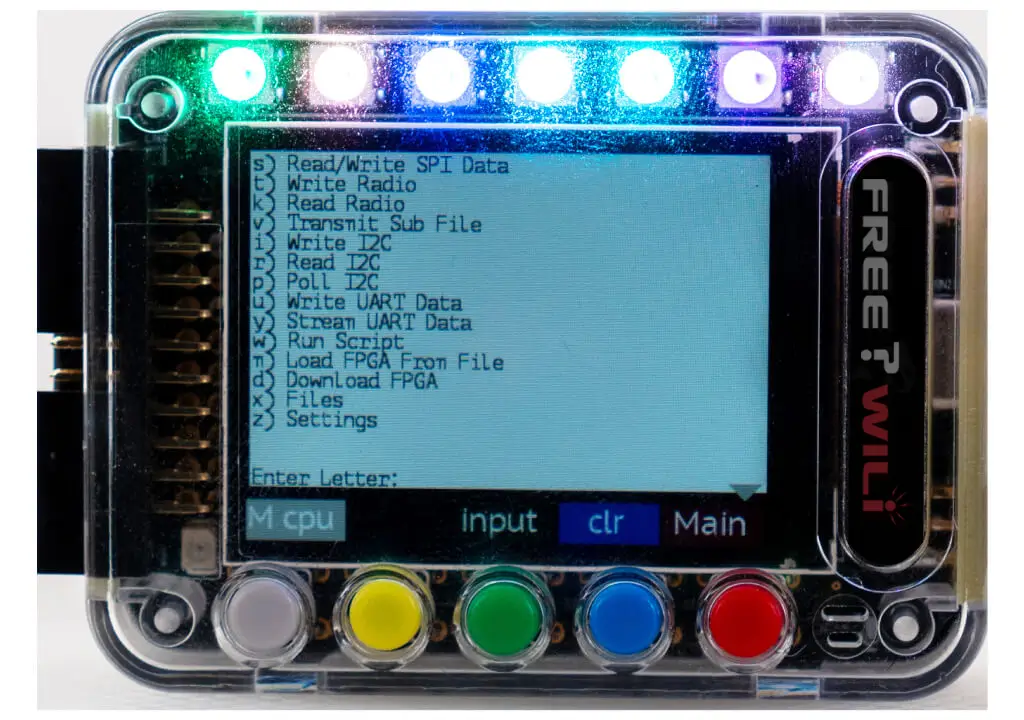 The Terminal app allows you to use the serial terminal on the device